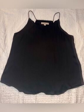 LOFT Petite Black Spaghetti Strap Swing Cami Tank LP